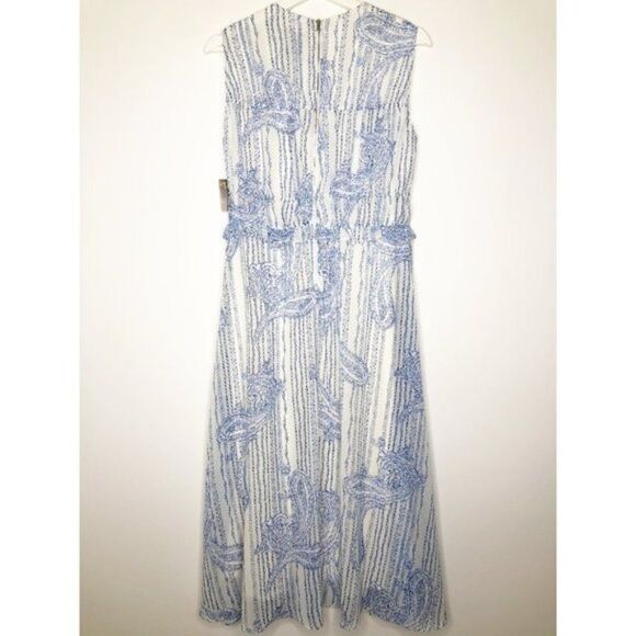 TAYLOR Blue & White Midi Printed Dress – Size 10 | NWT - Picture 6 of 6